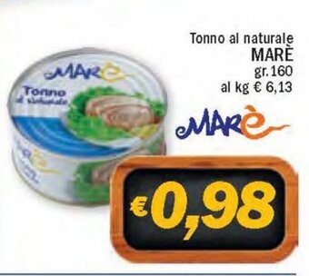 Ard Discount Marè Tonno al naturale gr. 160 offerta