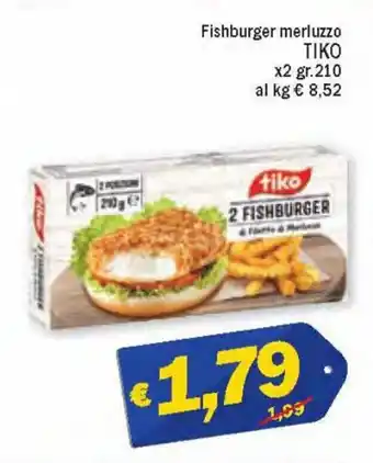 Ard Discount Tiko Fishburger merluzzo x2 gr. 210 offerta