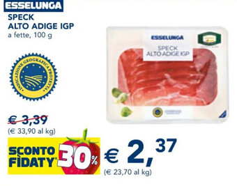 Esselunga Speck Alto Adige IGP A Fette, 100 g offerta