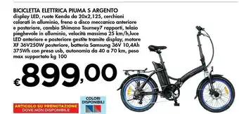 Bennet Argento bike Piuma-S Nero, Grigio, Giallo Alluminio 50,8 Cm (20") 22 Kg offerta