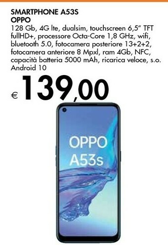 Oppo A53s 16,5 Cm (6.5") Doppia SIM ColorOS 7.2 4G USB Tipo-C 4 GB 128 GB 5000 MAh Nero