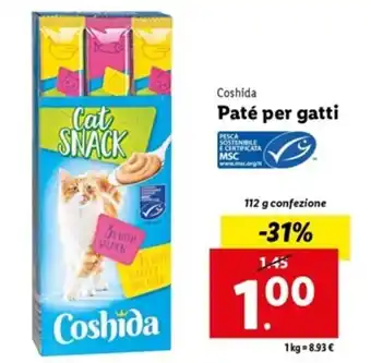 Italmark Coshida Paté per gatti 112 g offerta