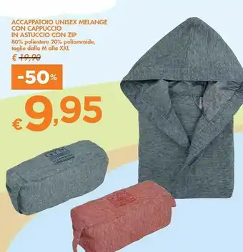 Bennet Accappatoio Unisex Melange Con Cappicoo In Astuccio Con Zip offerta