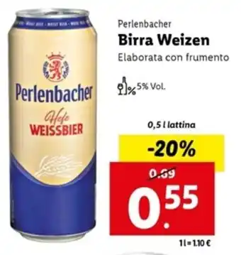 Perlenbacher Birra Weizen Elaborata con frumento 0,5 l