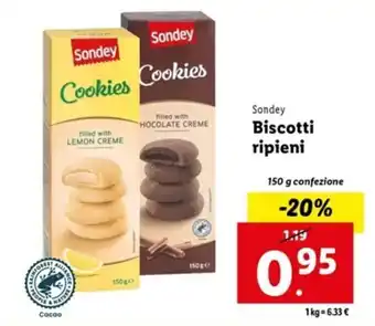 Italmark Sondey Biscotti ripieni 150 g offerta