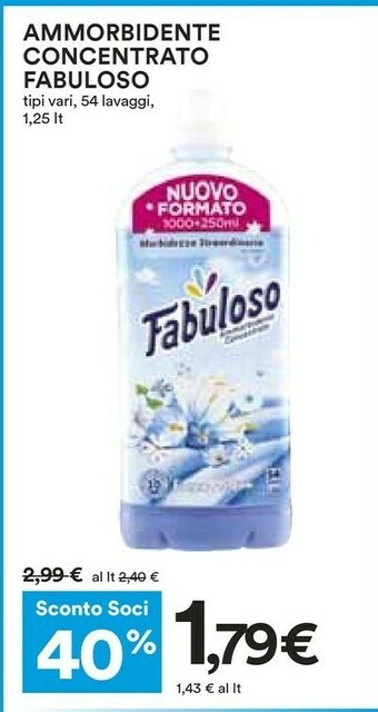 Coop Fabuloso Ammorbidente offerta