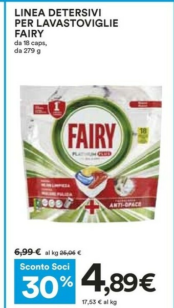 Coop Fairy Detersivo lavastoviglie offerta