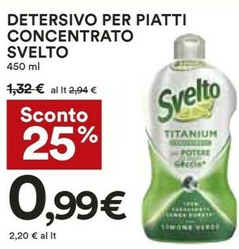 Coop Svelto Detersivo piatti offerta