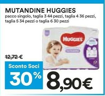 Coop Huggies Pannolini offerta