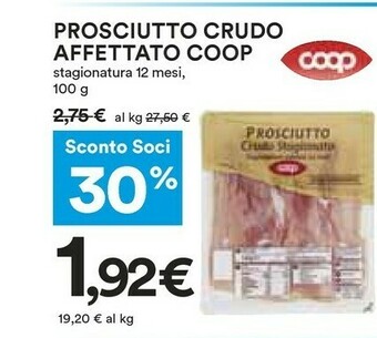 Coop Prosciutto crudo offerta