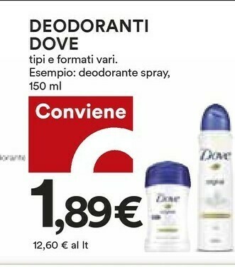 Coop Dove Deodorante offerta