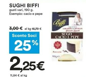 Coop Biffi Sughi per pasta offerta
