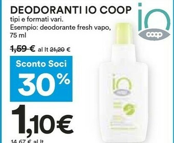 Coop Deodorante offerta