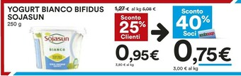 Coop Sojasun Yogurt offerta