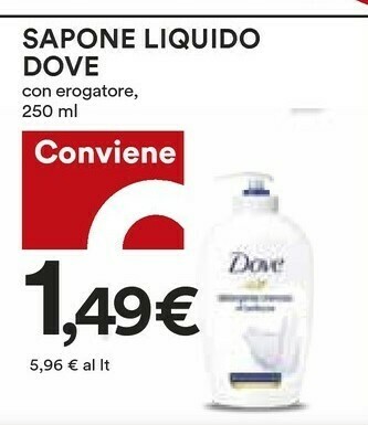 Coop Dove Sapone liquido offerta