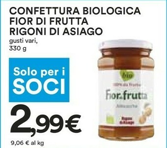 Coop Asiago Marmellata offerta