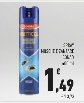 Conad Conad Spray Mosche E Zanzare 400 Ml offerta