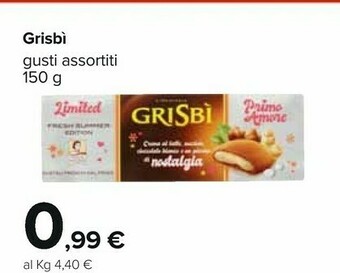 Carrefour Matilde Vicenzi Grisbi Nostalgia Primo Amore 150 G offerta
