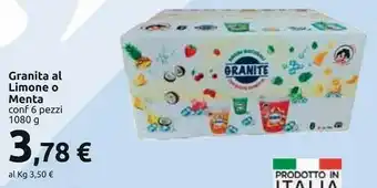 Carrefour Granita Al Limone O Menta offerta