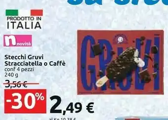 Carrefour Sammontana Stecchi Gruvi Stracciatella O Caffe offerta