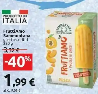 Carrefour Sammontana Fruttiamo Frutta Rinfrescante 2 Melone 2 Ananas 220 G(ml) offerta