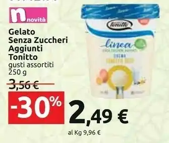Carrefour Tonitto Gelato Senza Zuccheri Aggiunti offerta