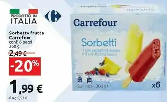 Carrefour Carrefour Sorbetto Frutta offerta