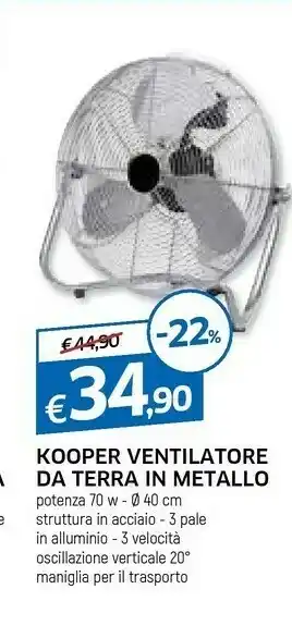 Galassia Kooper Ventilatore offerta