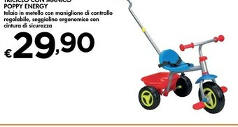 Triciclo Con Manico Poppy Energy