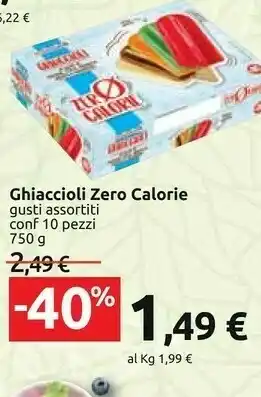 Carrefour Carrefour Ghiaccioli Zero Calorie offerta