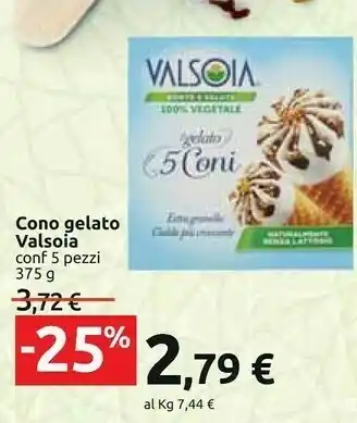 Carrefour Valsoia Cono Gelato offerta