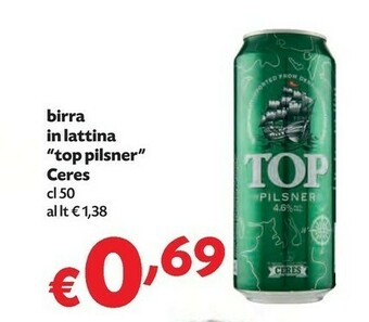 Pam Ceres Top Pilsner 500 G(ml) offerta