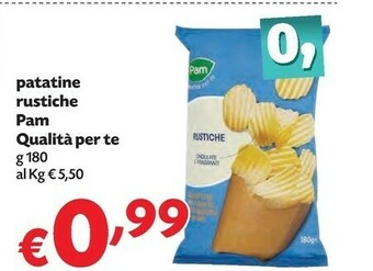 Pam Pam Patatine Rustiche Qualità Per Te offerta