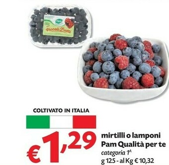 Pam Pam Mirtilli O Lamponi offerta