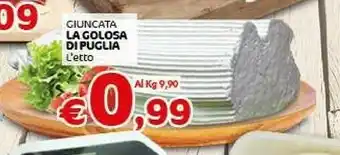 Crai La golosa di puglia Giuncata L'etto Al Kg offerta