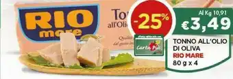 Crai Rio Mare Tonno All'olio Di Oliva Dal Gusto In Carta Pia 80 G X 4 offerta