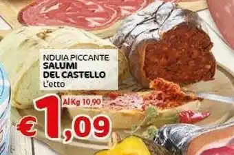 Crai Castello Nduia Piccante Salumi Del L'etto Alkg offerta