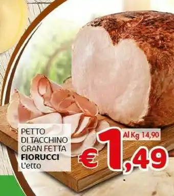 Crai Fiorucci Petto Di Tacchino Gran Fetta Letto Al Kg offerta