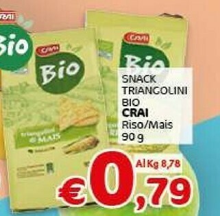 Crai Crai Snack Triangolini Bio Riso/Mais offerta