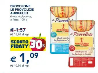 Esselunga Auricchio Provolone Le Provolizie dolce o piccante, a fette, 100 g offerta