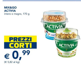 Esselunga Mix&Go Activia intero o magro, 170 g offerta
