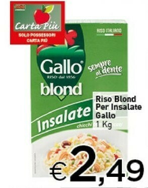 Crai Gallo Gallo - Riso Blond Insalate Sempre al Dente 1000 g(ml) offerta