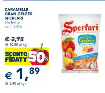 Esselunga Sperlari Caramelle Gran Gelées alla frutta, conf. 350 g offerta