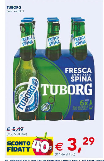 Esselunga Tuborg conf. 6x33 cl offerta
