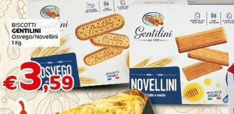 Crai Gentilini Biscotti Il Ni Osvego/novellini 1 Kg offerta