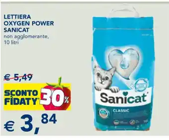 Esselunga Sanicat Lettiera Oxygen Power 10 litri offerta