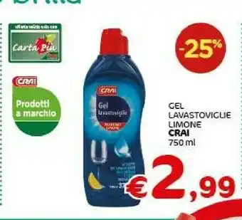 Crai Crai Gel Lavastoviglie Limone offerta