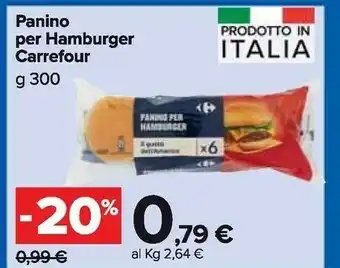 Carrefour Carrefour Panino Per Hamburger offerta