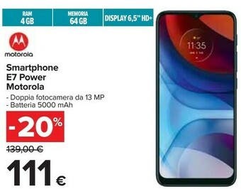 Carrefour Motorola Smartphone android offerta