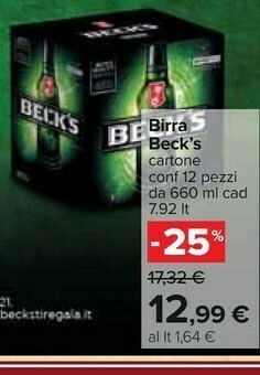 Carrefour Becks Birra offerta